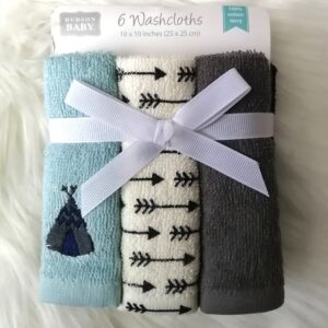 Hudson baby 6 in 1 washcloths(colours might vary)