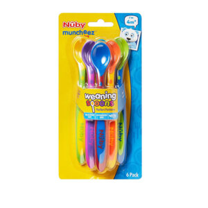 Nuby Muncheez Weaning Spoons, 6 Pack